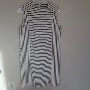 Tommy Hilfiger Black and White Striped Mini Dress